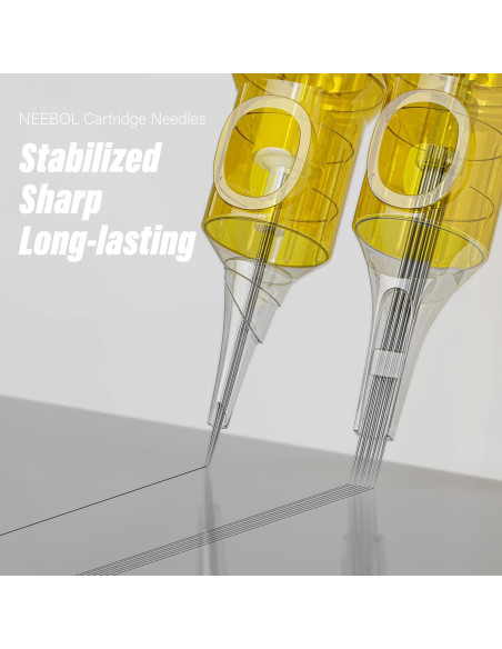 50 Agujas de Cartucho de Tatuaje Neebol Estándar RL Mixtas