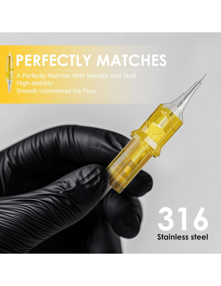 50 Agujas de Cartucho de Tatuaje Neebol Estándar RL Mixtas