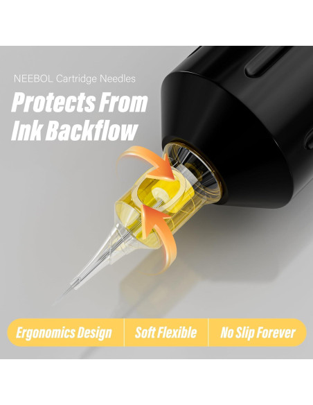 50 Agujas de Cartucho de Tatuaje Neebol Estándar RL Mixtas