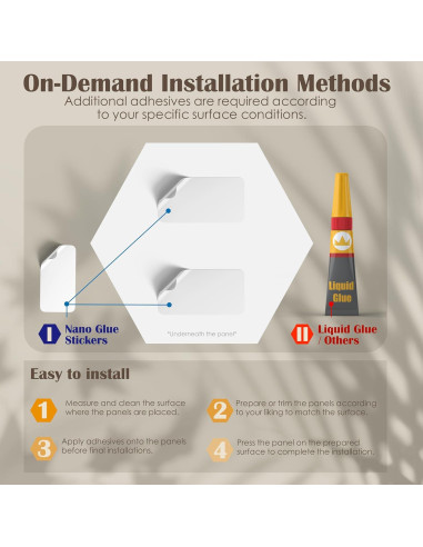 Paquete de 12 Paneles Acústicos Hexagonales 35.56cm - Aislantes de Sonido