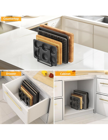 Organizador de Cocina LAEMYFYRE para Tablas de Cortar y Utensilios