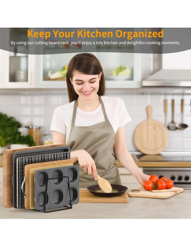 Organizador de Cocina LAEMYFYRE para Tablas de Cortar y Utensilios