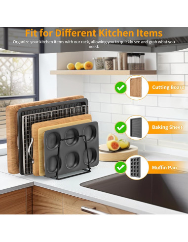 Organizador de Cocina LAEMYFYRE para Tablas de Cortar y Utensilios