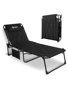 Sillón Reclinable Grande VILLEY Acolchado Plegable 199.4x68.6cm