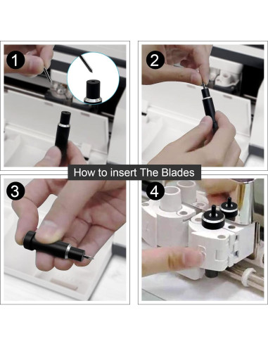 Cuchillas de Corte Hadwoer 10PCS Punta Fina para Maker y Explore