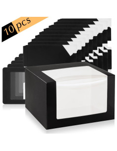 Cajas de Regalo Negras LADYBRO para Gorras - Paquete de 10 2