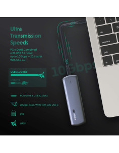 Enclosure NVMe SSD LINKUP 10 Gbps USB-C M.2 sin herramientas 2