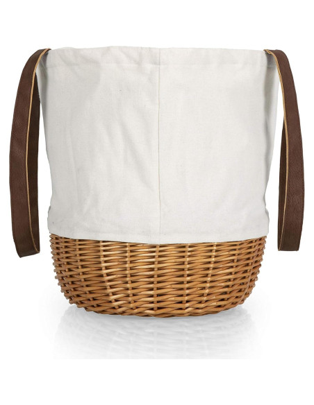 Cesta de Playa y Picnic Lona Beige PICNIC TIME 36x29x34cm