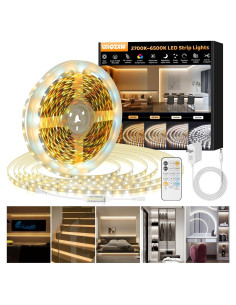 Tira LED regulable 15m FuZhou 900 LEDs 2700K-6500K con control remoto