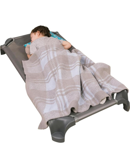 Camas Apilables para Niños FDP - 4 Piezas 101.6 cm Gris