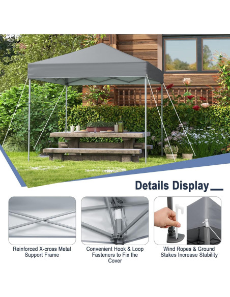 Carpa Plegable Tangkula 2x2 m para 1 Persona UPF 50+