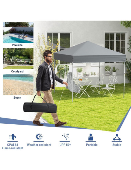 Carpa Plegable Tangkula 2x2 m para 1 Persona UPF 50+