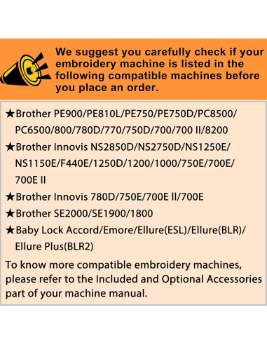 Conjunto 4 en 1 de Bastidores de Bordado New Brothread