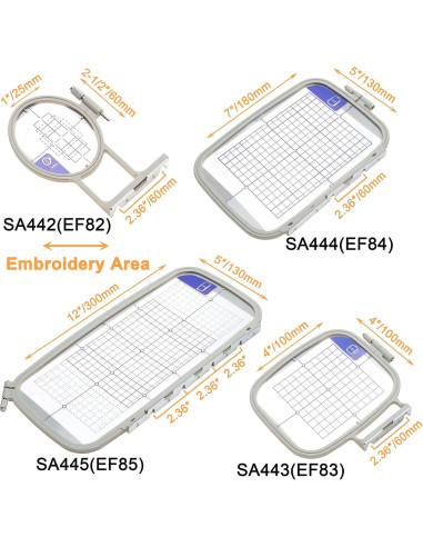 Conjunto 4 en 1 de Bastidores de Bordado New Brothread