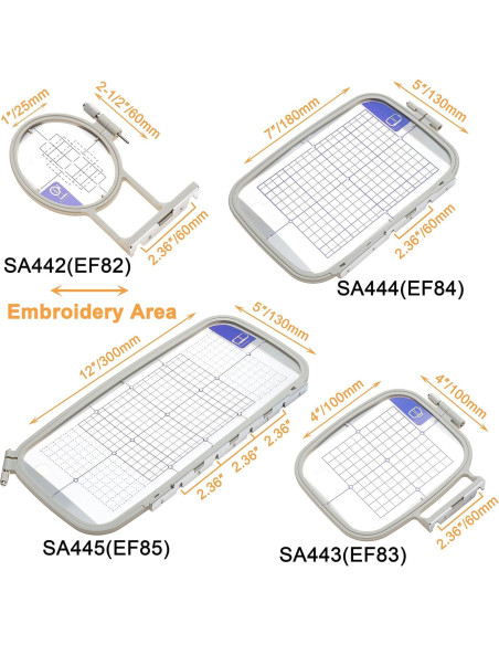 Conjunto 4 en 1 de Bastidores de Bordado New Brothread