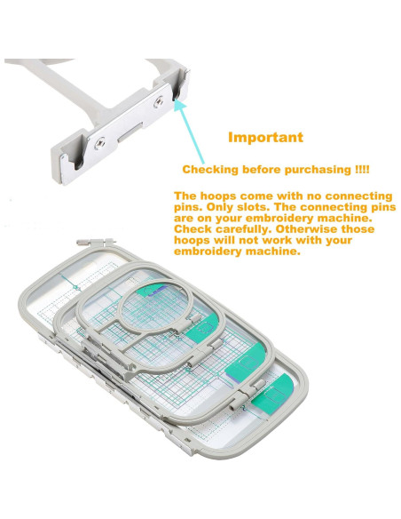 Conjunto 4 en 1 de Bastidores de Bordado New Brothread