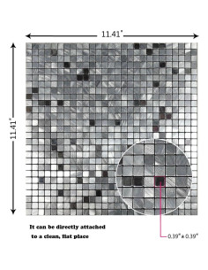 Paneles de Azulejos Autoadhesivos XUANINY 10 Piezas 29x29 cm Plata 2