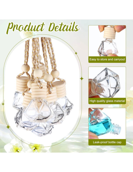 60 Botellas Difusoras Ambientador de Coche Vidrio Mkhaslri 8ml 60 Botellas Difusoras Ambientador de Coche Vidrio Mkhaslri 8ml