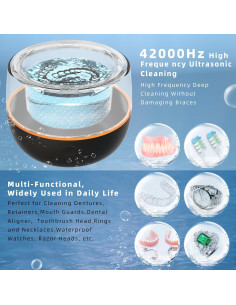 Limpiador Ultrasónico ARGOMAX 24W 200ml para Dentaduras y Joyería 2