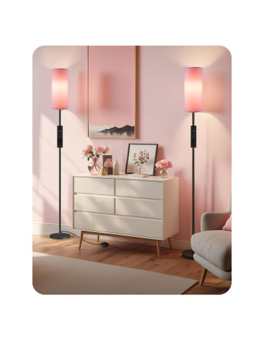 Paquete de 2 Lámparas de Pie GOEBLESON Rosadas 167.64 cm