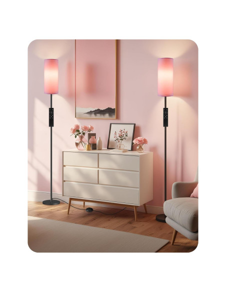 Paquete de 2 Lámparas de Pie GOEBLESON Rosadas 167.64 cm