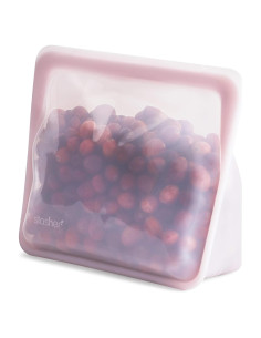 Bolsa de Almacenamiento Silicona Stasher Mediana Cuarzo Rosa 1.65L