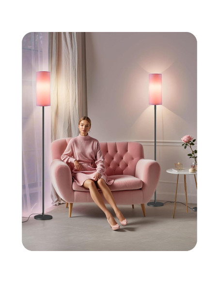Paquete de 2 Lámparas de Pie GOEBLESON Rosadas 167.64 cm