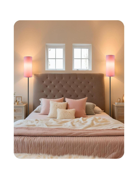 Paquete de 2 Lámparas de Pie GOEBLESON Rosadas 167.64 cm