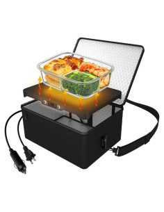 Horno Portátil Eléctrico ROTTOGOON 12V 24V 110V Calentador de Comida