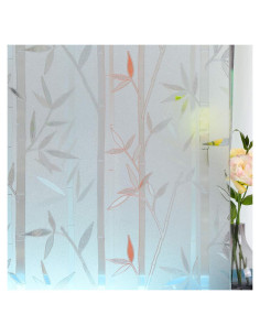 Película Adhesiva Estática Mikomer 44.5x200 cm Bambú UV