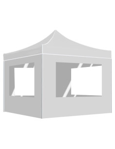 Carpa de Fiesta Plegable MOBCANT 3m x 3m Blanca Impermeable