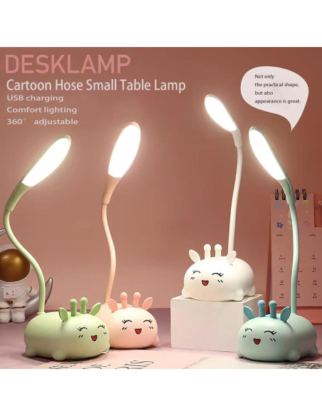 Lámpara de Escritorio LED Neioaas Ciervo Azul Recargable USB