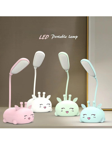 Lámpara de Escritorio LED Neioaas Ciervo Azul Recargable USB