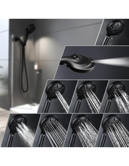 Cabezal de Ducha Filtrado INAVAMZ 10 Modos Alta Presión 150 cm