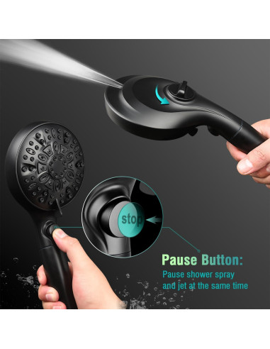Cabezal de Ducha Filtrado INAVAMZ 10 Modos Alta Presión 150 cm