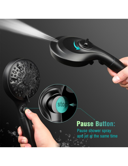 Cabezal de Ducha Filtrado INAVAMZ 10 Modos Alta Presión 150 cm