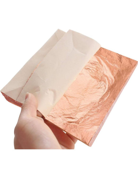 Hojas de Cobre Real Yong Bo 100 Piezas 16 cm para Manualidades