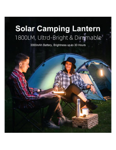 Linterna de Camping Solar ABFOCE 1800LM 3000mAh IP66 13 Modos 2
