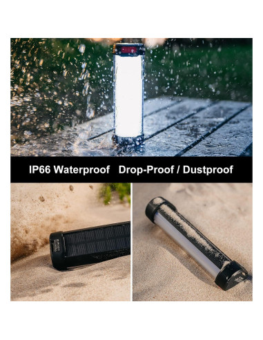 Linterna de Camping Solar ABFOCE 1800LM 3000mAh IP66 13 Modos