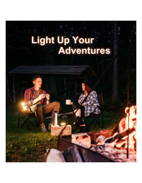 Linterna de Camping Solar ABFOCE 1800LM 3000mAh IP66 13 Modos Linterna de Camping Solar ABFOCE 1800LM 3000mAh IP66 13 Modos