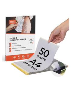 Papel de Transferencia de Tatuaje MUNBYN A4 50 Hojas 4 Capas