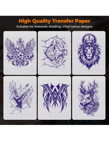 Papel de Transferencia de Tatuaje MUNBYN A4 50 Hojas 4 Capas