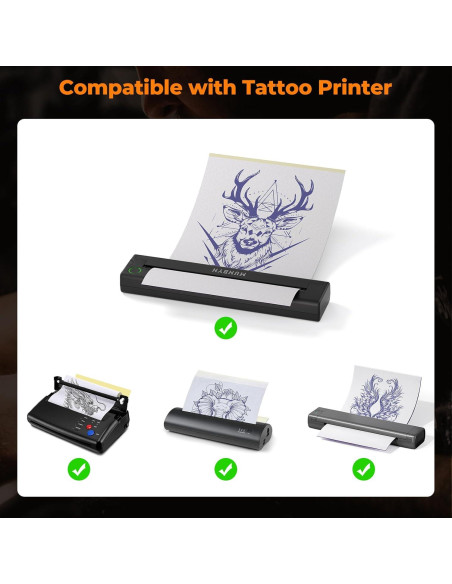 Papel de Transferencia de Tatuaje MUNBYN A4 50 Hojas 4 Capas