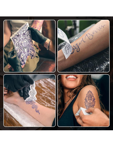 Papel de Transferencia de Tatuaje MUNBYN A4 50 Hojas 4 Capas