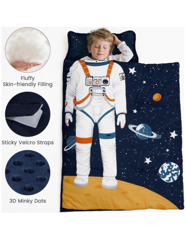 Manta de Siesta para Niños PHF Astronauta 127x51cm con Almohada