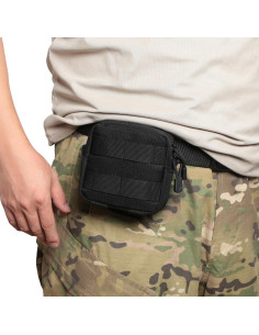 Paquete de 2 Mini Bolsas Tácticas Molle Katadem - Nylon Negro 2