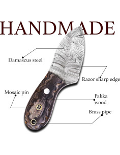 Cuchillo de Caza Damasco Ancilla Mini Exótico 17.78 cm 2