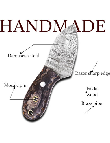 Cuchillo de Caza Damasco Ancilla Mini Exótico 17.78 cm
