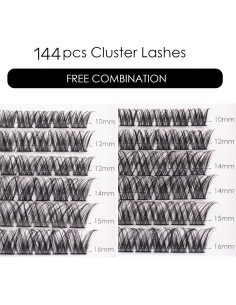 Grupos de Pestañas 144 Pcs Magnetic SL Extensiones Reutilizables 2