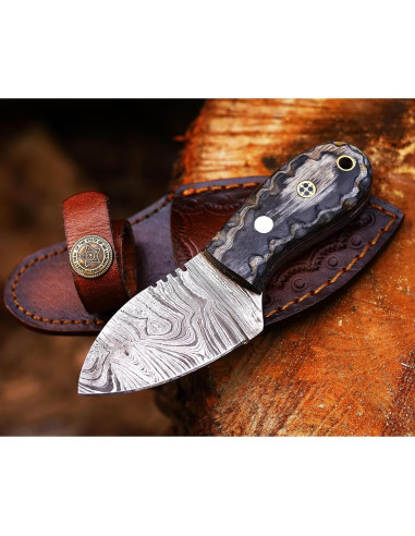 Cuchillo de Caza Damasco Ancilla Mini Exótico 17.78 cm